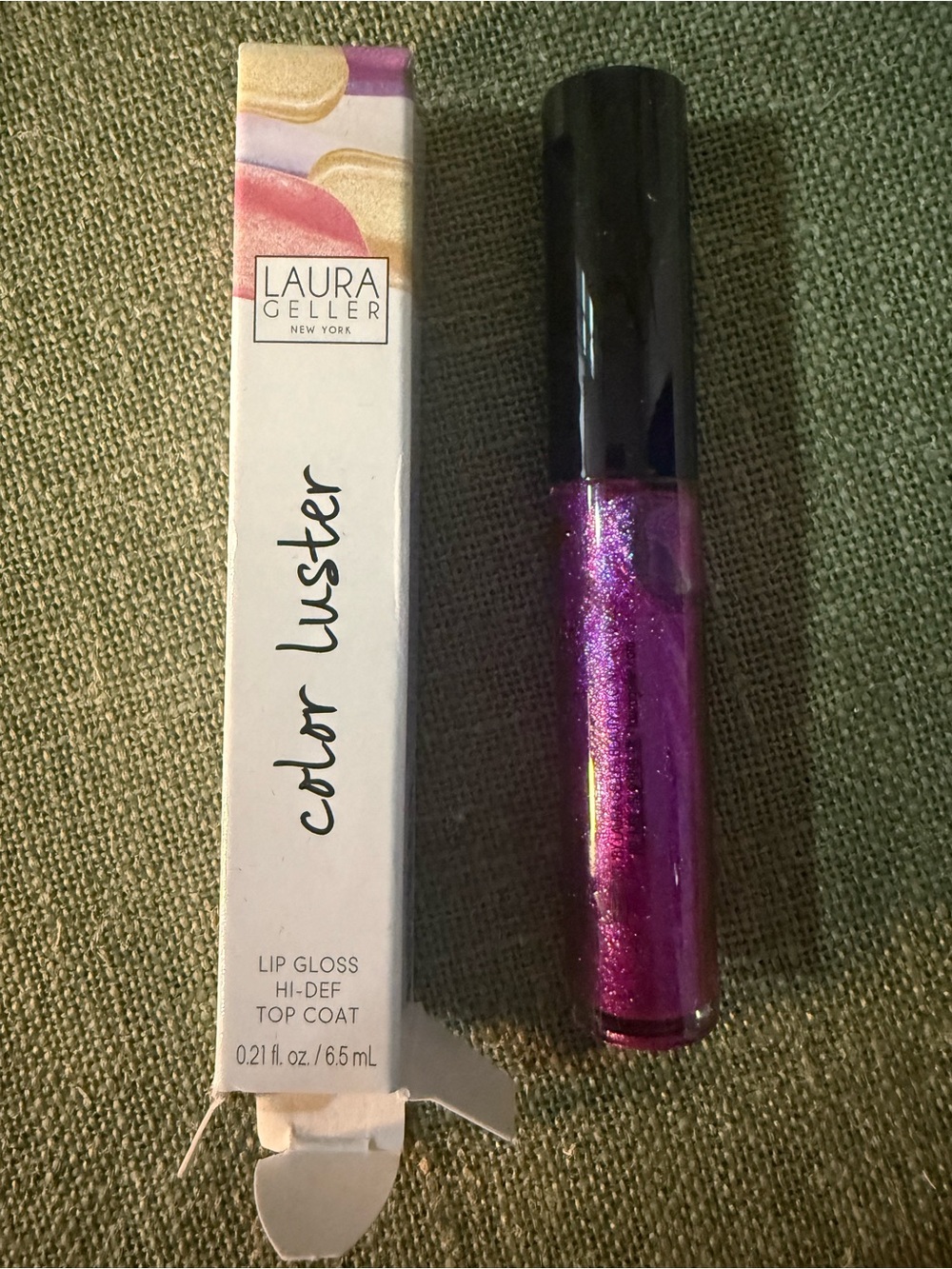 Laura Geller Color Luster Lip Gloss Hi-Def Top Coat – Amethyst Glaze
